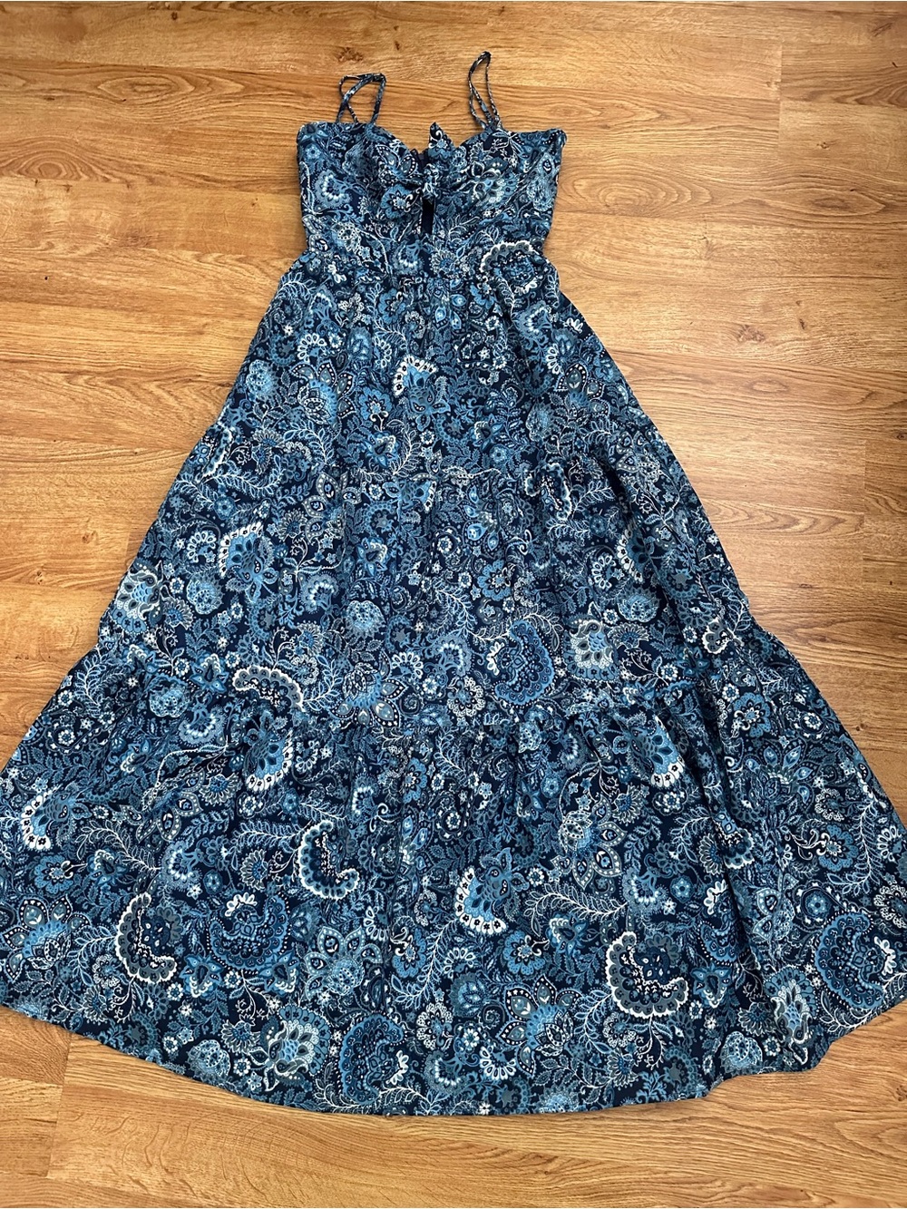 Trixxi Blue Paisley Print Maxi Dress M
